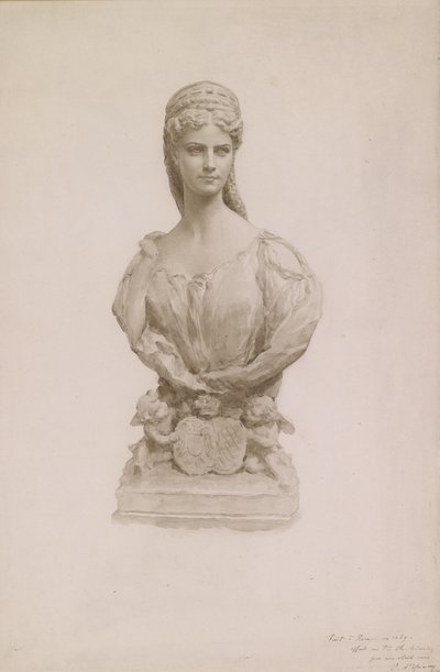 Portrait Bust of Empress Elisabeth of Austria by Prosper d